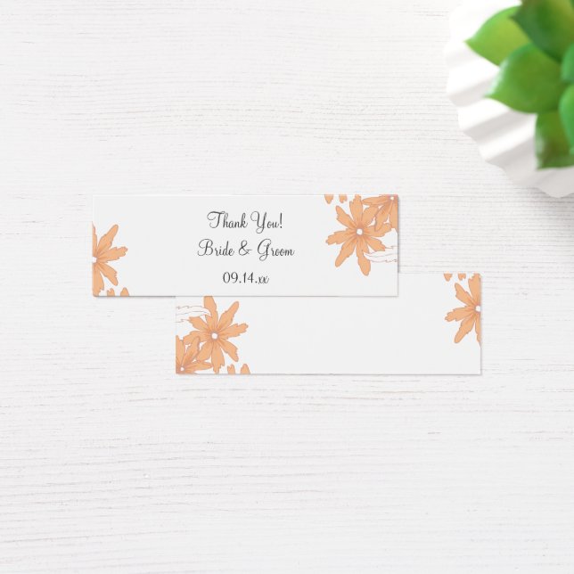 Balise de Mariage de marguerites orange Favor Merc (Bureau)