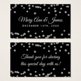 Balise de mariage Favor Parties scintillant argent