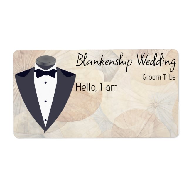 Balise de nom du Étiquette frontalier floral du gr (Devant)