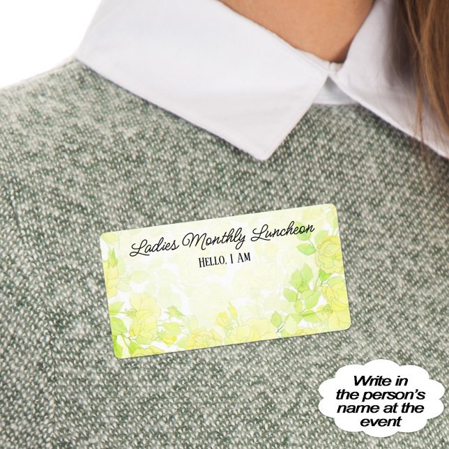 Balise de nom du Étiquette frontalier floral du gr (Personalize this floral paper label name tag for any event)