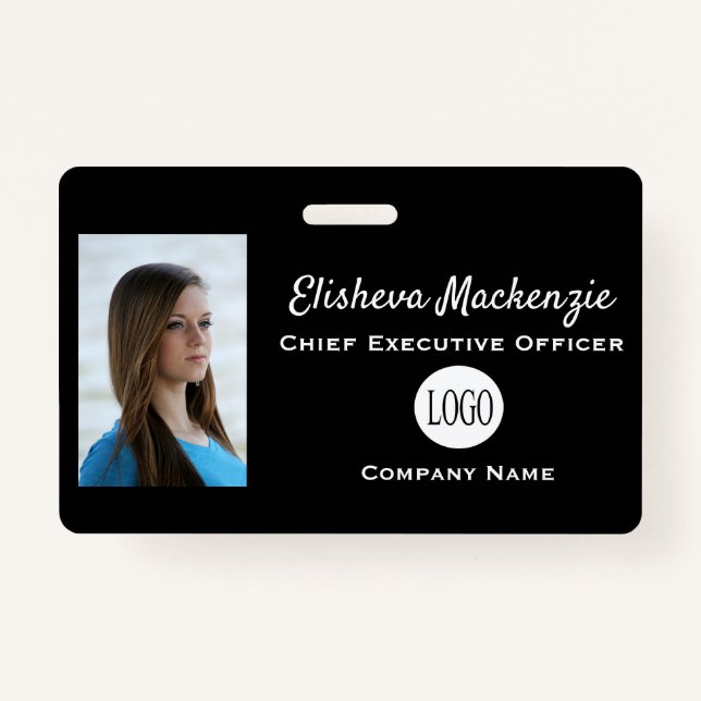 Balise de nom personnalisable de badge employé sim (Devant)