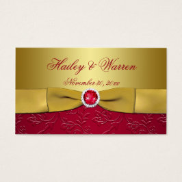 Balise de préférence en rouge RIBBON, or floral