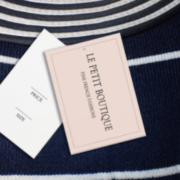 Balise de prix de mode rose pâle minimaliste