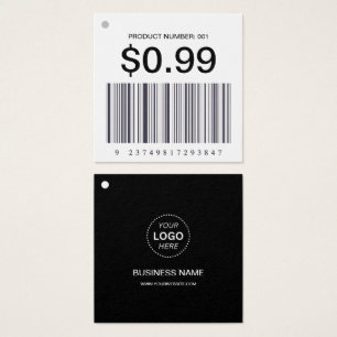 Balise de prix de vente du logo du Carré du logo