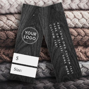 Balise de prix pour le grain de bois noir