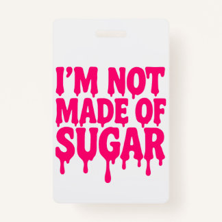 Balise d'identification de badge vertical rose néo