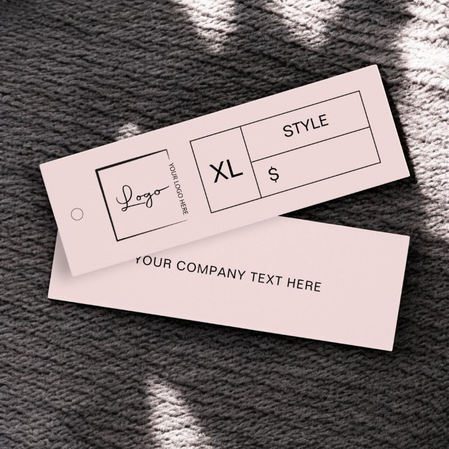 Balise Étiquette de prix du logo commercial rose (Créateur téléchargé)