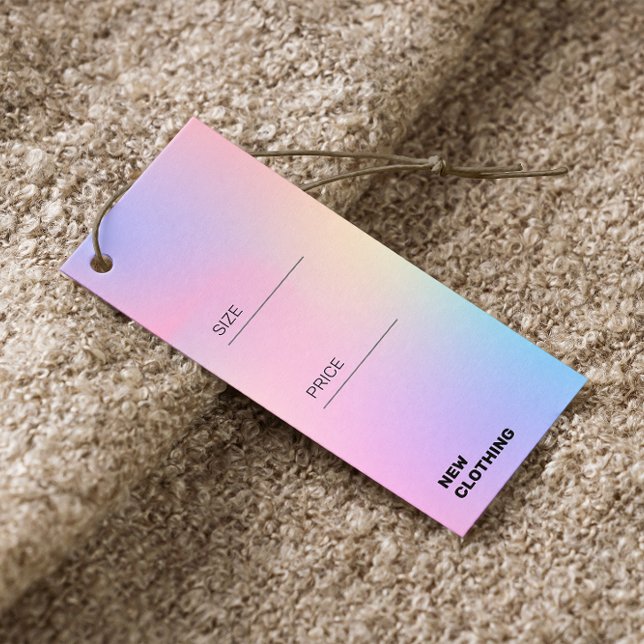 Balise Hang Logo Logo Holographique Gradient Prix (Clothing Hang Tag Logo Holographic Gradient Price)