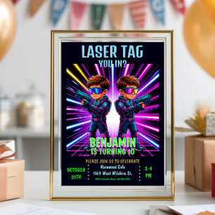 Balise laser Glow Up Carte de fête d'anniversaire