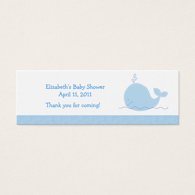 Balise Little Blue Whale Shower / Anniversaire Fav (Devant)