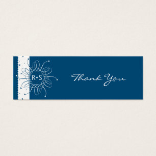 Balise Mariage Merci Rosette bleu nuit