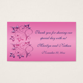 Balise Marine et mariage rose floral Favor