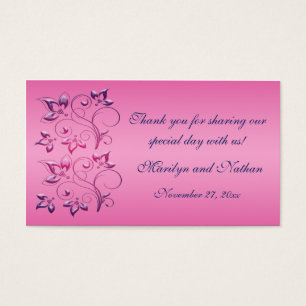 Balise Marine et mariage rose floral Favor