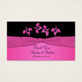Balise Noir et Rose Floral Wedding Favor