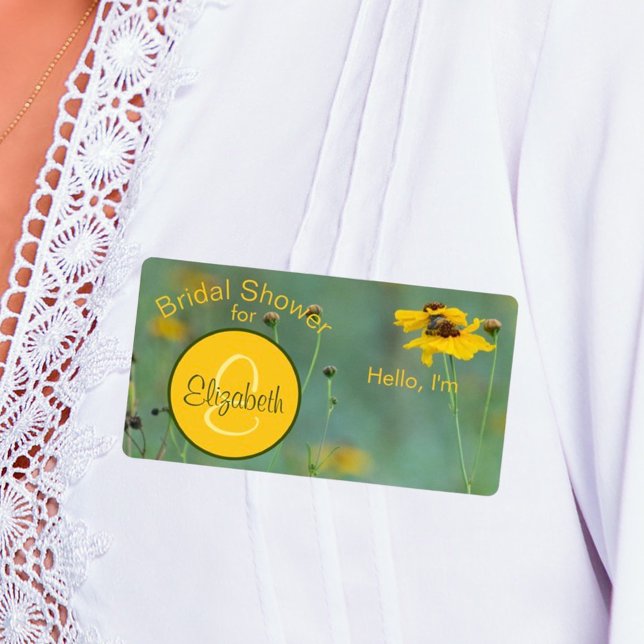 Balise Nom du Étiquette de papier monogramme de Fê (custom paper label name tag)