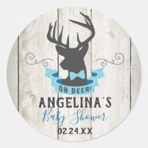 Balise Oh Deer Baby shower Stickers Favoriser