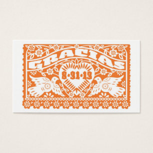 Balise Papel Picado Lovebirds Orange