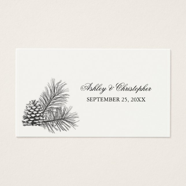 Balise Pine Cone Rustique Wedding Favor (Devant)