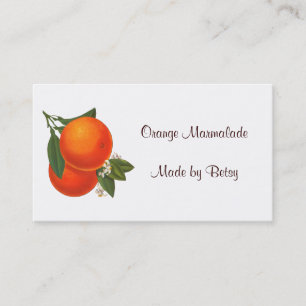 Balise Retro Oranges Recette Modèle de carte de vi