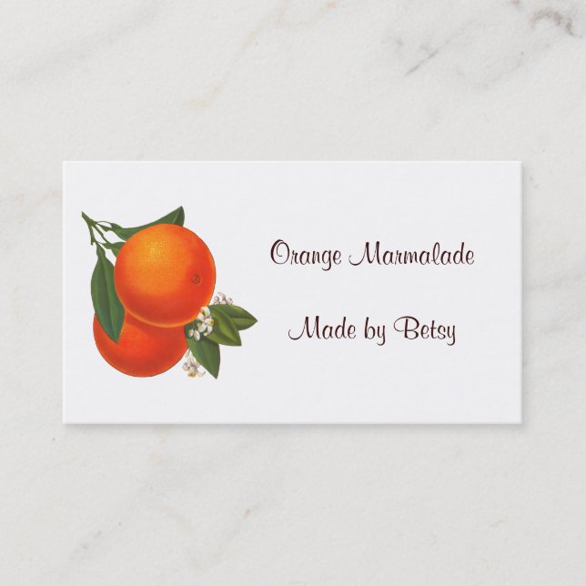 Balise Retro Oranges Recette Modèle de carte de vi (Devant)