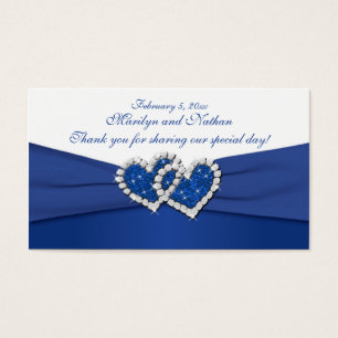 Balise Royal Blue and White Coeurs associés Favori