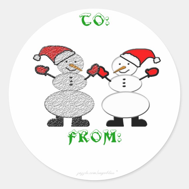 Balise Sticker Snowmen (Devant)
