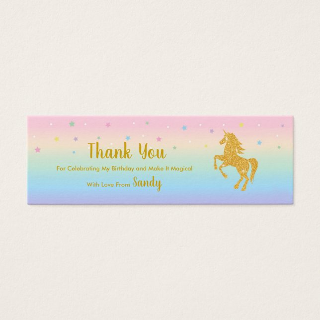 Balise Unicorn Magical Birthday Party Favoriser le (Devant)