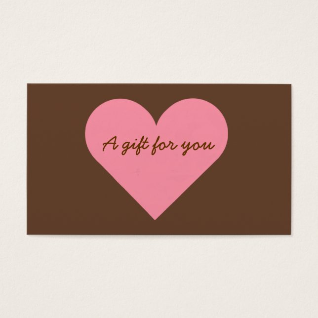 Balises cadeaux Coeur Brown et Rose (Devant)