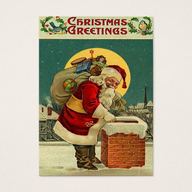 Balises cadeaux de Noël Vintage (Devant)