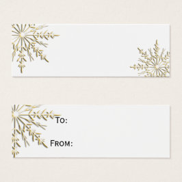 Balises cadeaux Gold Winter Snowflake