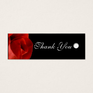 Balises Cadeaux personnalisées Rose rouge Texte pe