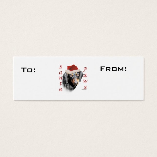 Balises cadeaux Smooth Dachshund Paws (Devant)