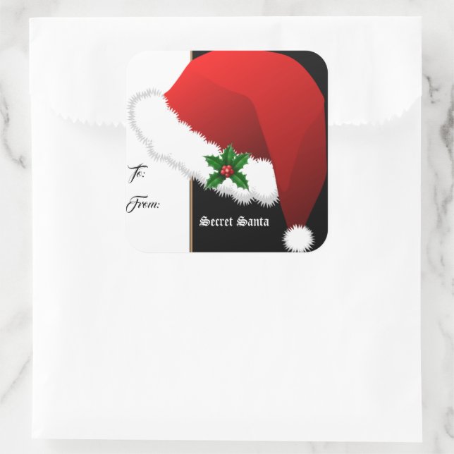 Balises cadeaux Sticker Père Noël secrète (Sac)