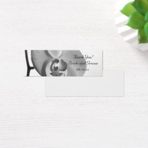 Balises de faveur de mariage blanc orchidée