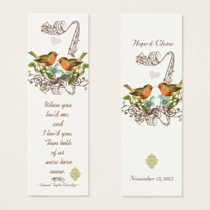 Balises de Mariage vintage Bird