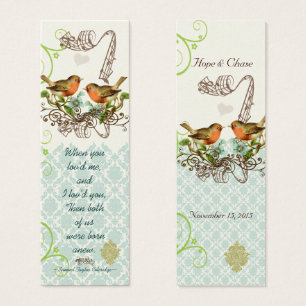 Balises de Mariage vintage Bird