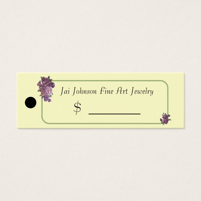 Balises de prix des marchandises (Fleurs violettes (Devant)