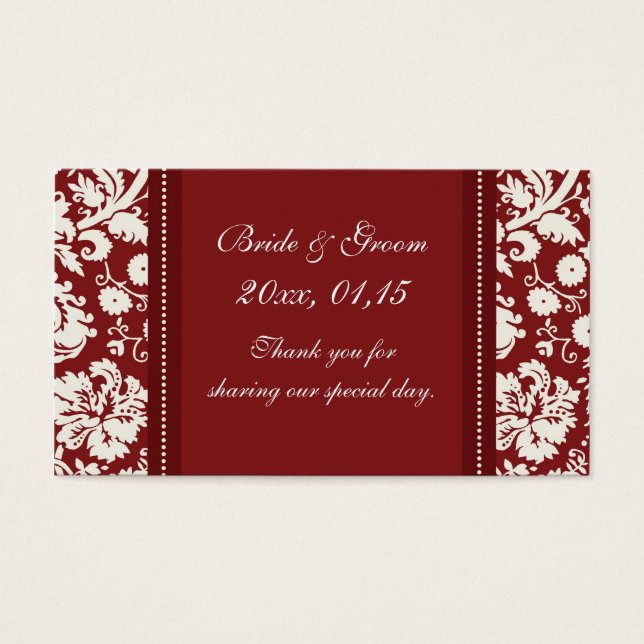 Balises favorites Mariage damassé en blanc rouge (Devant)