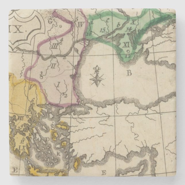 Balkan-Halbinsel 3 Steinuntersetzer (Vorderseite)