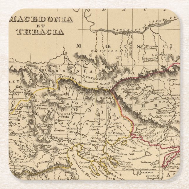 Balkan-Halbinsel 5 Rechteckiger Pappuntersetzer (Vorderseite)
