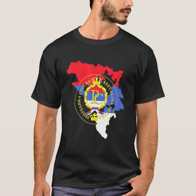 Balkan Republika Srpska Flag Sarajevo T-Shirt (Vorderseite)