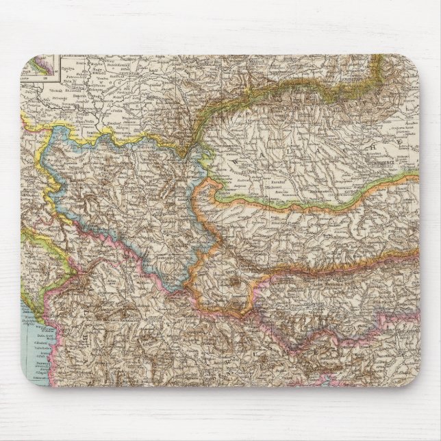 Balkanhalbinsel - Balkan-Halbinsel-Karte Mousepad (Vorne)