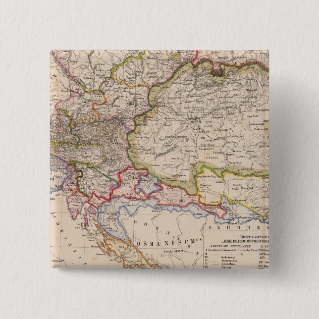 Balkanhalbinsel, Österreich, Ungarn Button (Vorderseite)