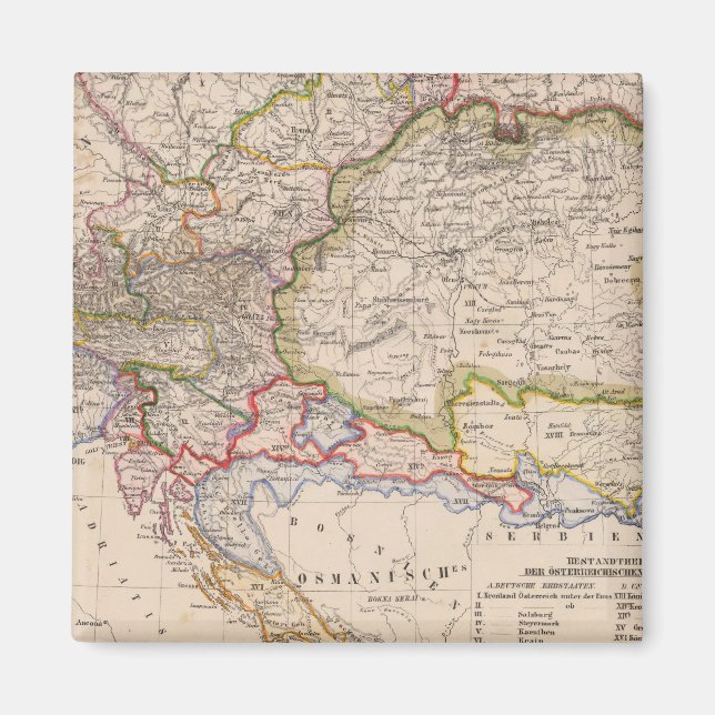 Balkanhalbinsel, Österreich, Ungarn Magnet (Vorne)