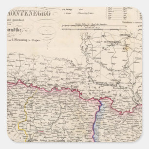 Balkanhalbinsel, Türkei, Bosnien Quadratischer Aufkleber