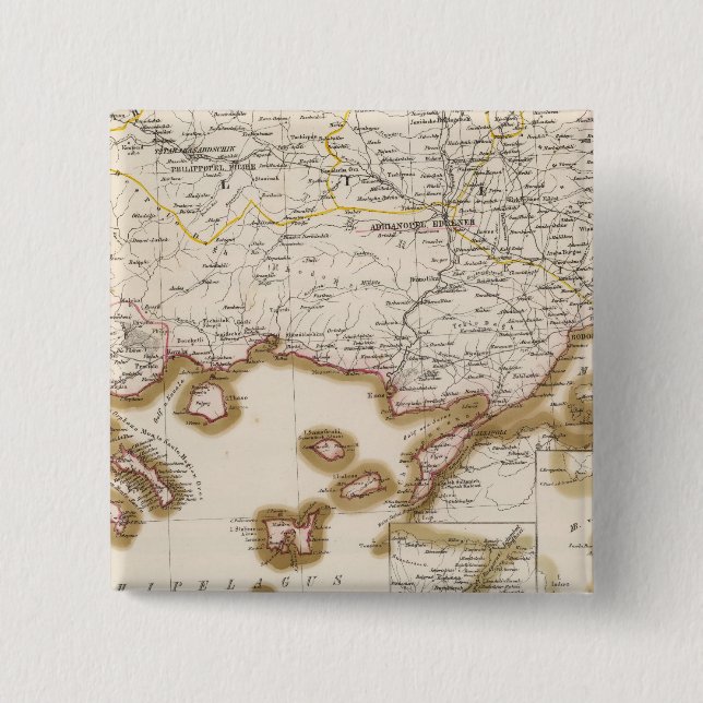 Balkanhalbinsel, Türkei, Bulgarien Button (Vorderseite)
