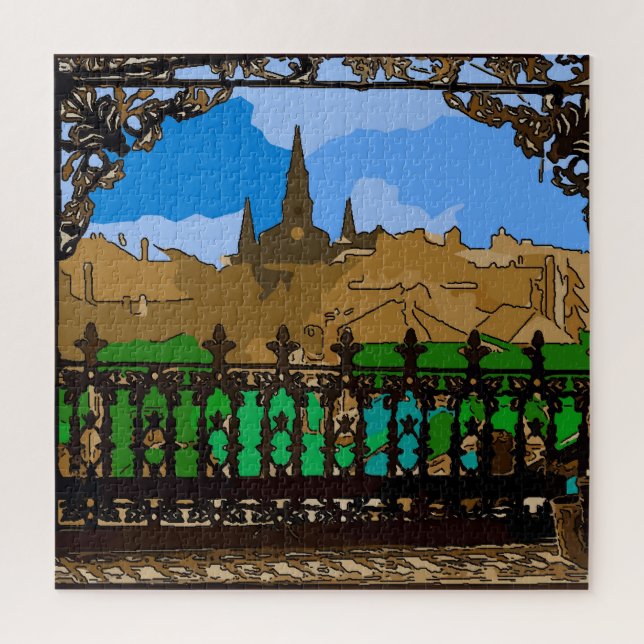 Balkon im französischen Viertel (Vertikal)