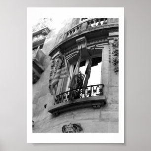 Balkon in Paris Poster