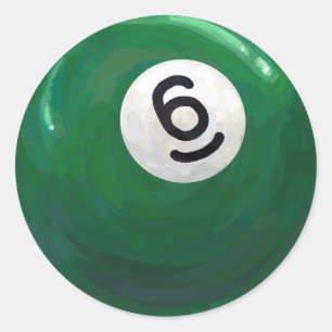 Ball 6 runder aufkleber