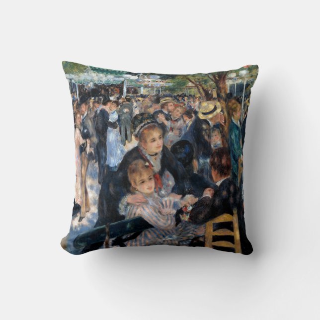 Ball am Moulin de la Galette, Auguste Renoir Kissen (Vorderseite)